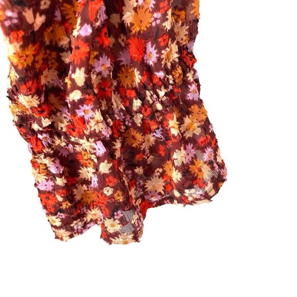 Madewell Long Sleeve Crossover Midi Dress Clipdot Spring Prairie Size medium - Picture 5 of 11